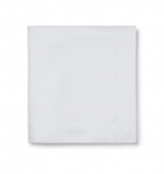 Classico Oblong White Tablecloth  Dimensions:  66\ x 140\
Fiber:  100% Linen
Hem:  Hand thread drawn hemstitch - Mitered corners  
Finishing:  Plain weave

Care:

Machine wash cold water on gentle cycle. Do not use bleach (bleaching may weaken fabric & cause yellowing). Do not use fabric softener. Wash dark colors separately. Do not wring. Line dry or tumble dry on low heat. Remove while still damp. Steam iron on \linen\ setting.